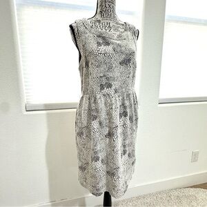 Black Swan Textured Sleeveless Dress L Stretch Pockets Waist Detail